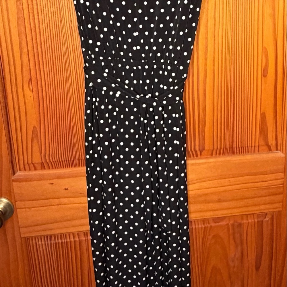 Chico's 2 Black/White Polka Dot Jumpsuit - Picture 6 of 9